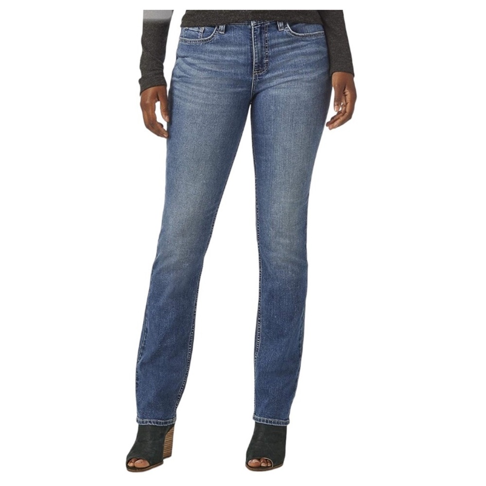 Riders by Lee Indigo Womens Midrise Straight Leg Denim Jeans Size 12 Medium